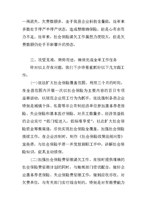 XX年上半年社会保险工作汇报