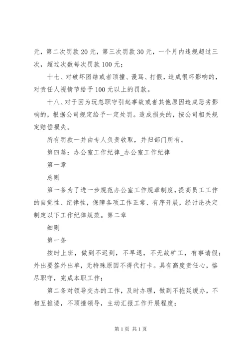 办公室工作纪律细则.docx