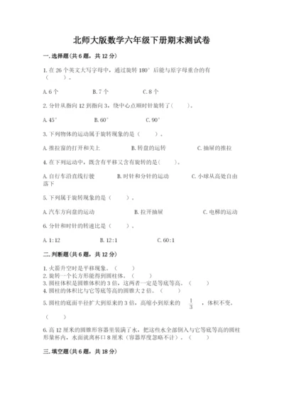 北师大版数学六年级下册期末测试卷精华版.docx