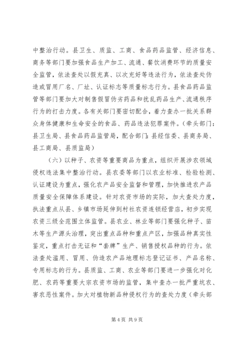 自治县假冒伪劣商品整顿方案.docx