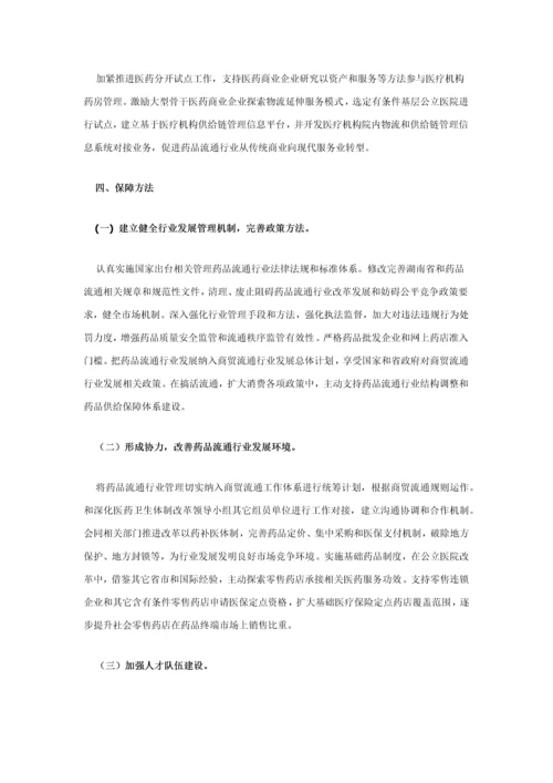 湖南省药品流通行业发展规划方案.docx