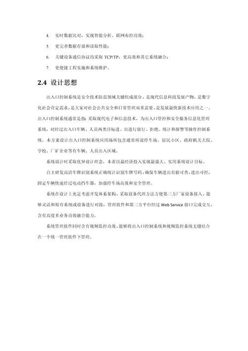 出入口控制高清抓拍系统解决专业方案.docx