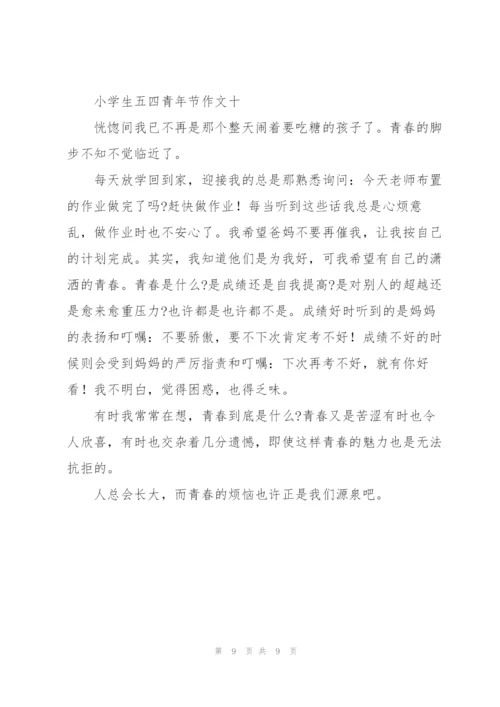 小学生五四青年节作文10篇.docx