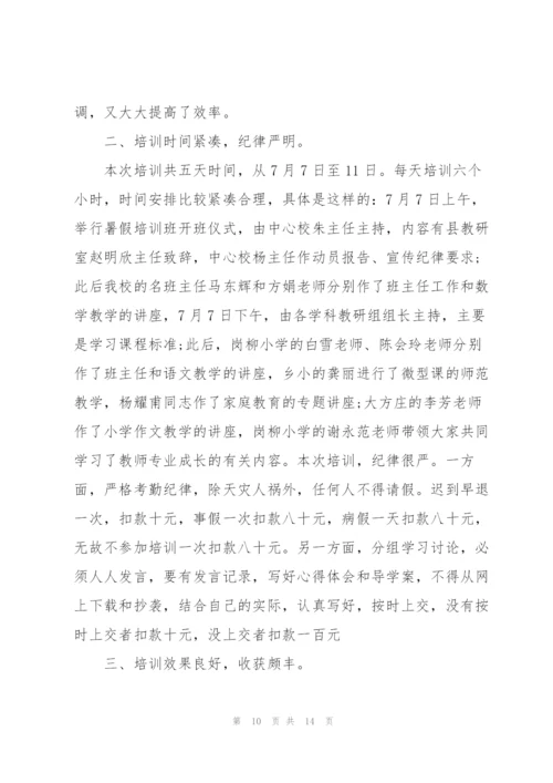 教师暑期个人工作总结范文5篇.docx