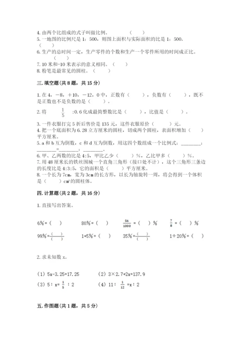 人教版六年级下册数学期末测试卷含答案【典型题】.docx