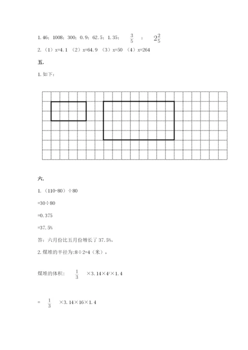 六年级毕业班数学期末考试试卷精品（突破训练）.docx