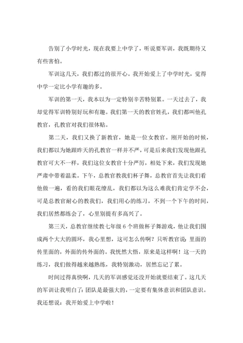 初中生军训心得体会(15篇).docx