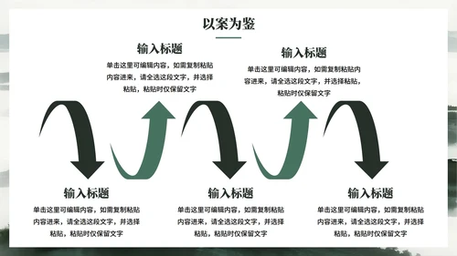 绿色简约水墨中国风违规吃喝专项整治PPT模板