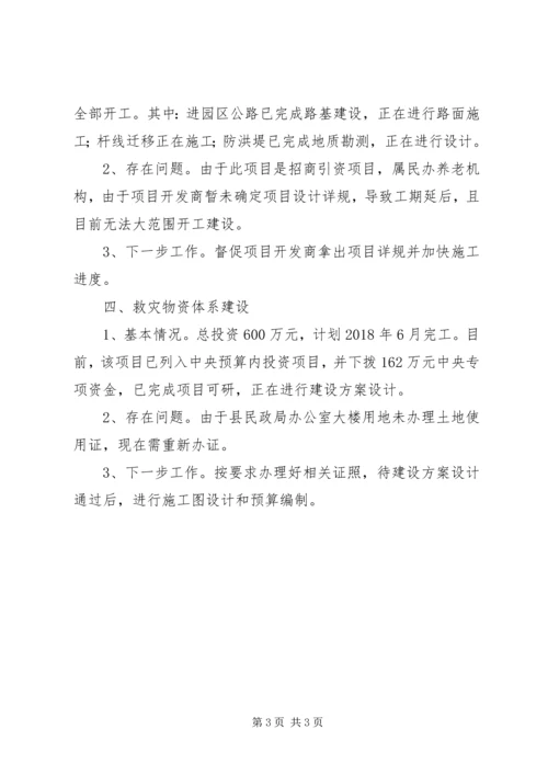 县民政局民生实事进展情况汇报.docx