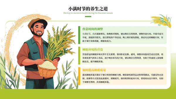绿色清新风二十四节气之小满PPT模板