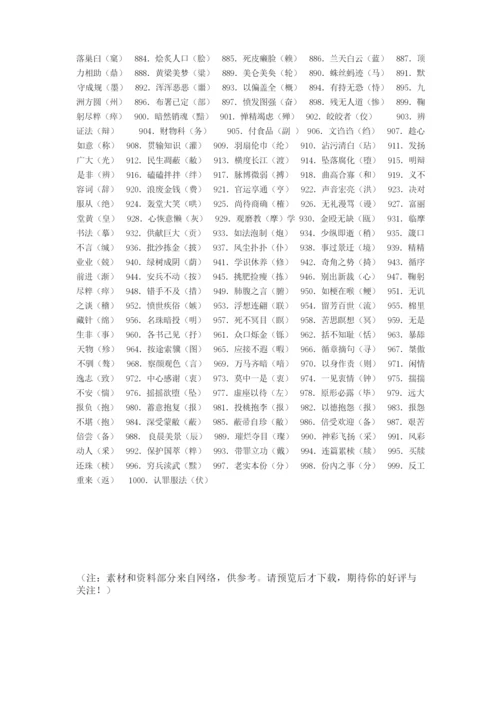 高中语文高考常用字词成语易错集合(新课标.docx