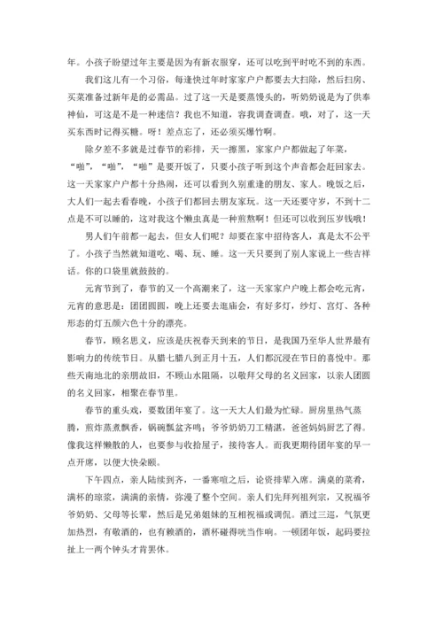 初中春节见闻作文锦集八篇.docx