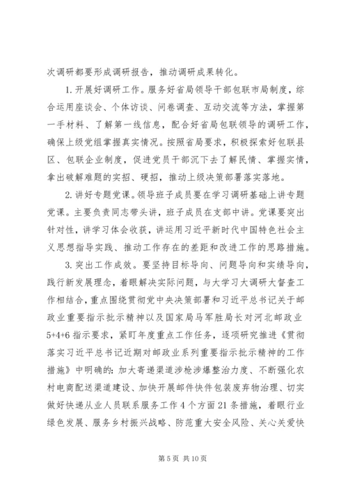 邮政管理局党组关于深入开展“不忘初心、牢记使命‘主题教育的实施方案.docx