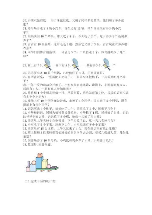 小学一年级数学应用题大全及参考答案（名师推荐）.docx