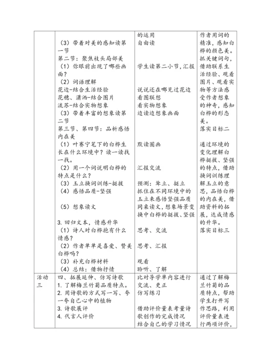 《11.白桦》教学设计（第1课时）