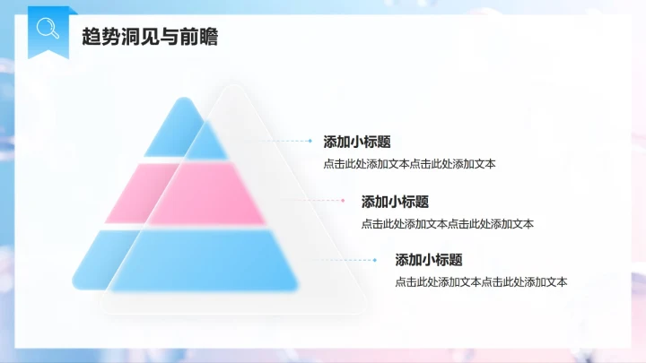 蓝粉色简约风医美医疗行业经济消费调研报告PPT模板