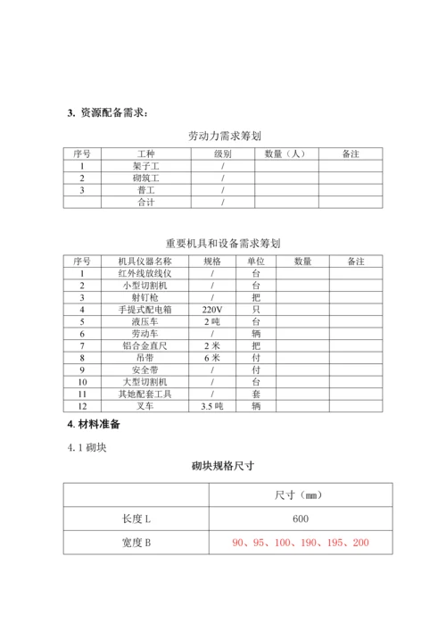 混凝土内墙砌块综合施工专题方案.docx