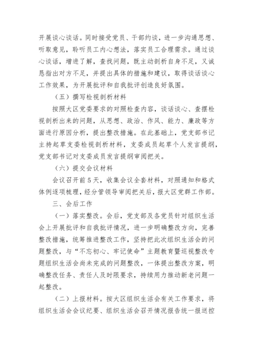 党支部组织生活会实施方案.docx