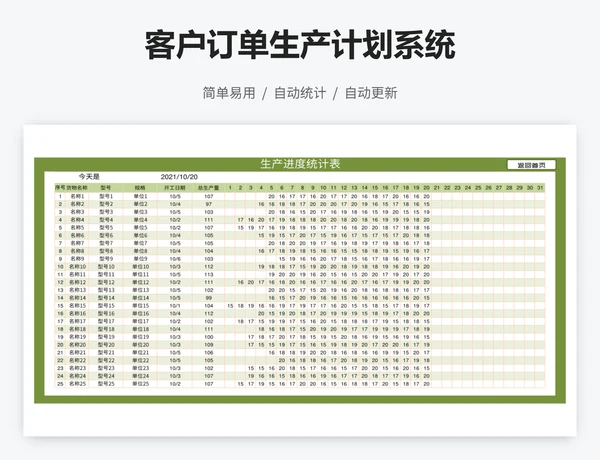客户订单生产计划系统