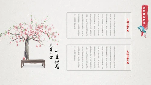 十里桃花相思情唯美中国风通用PPT模板