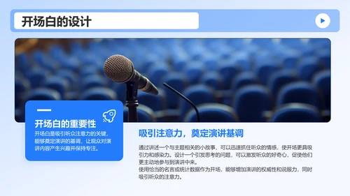 蓝色3D风成功的英语演讲比赛方案PPT模板
