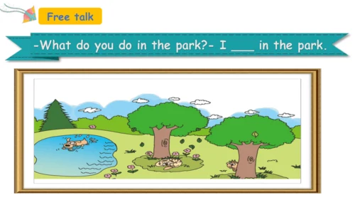Module 8 Unit 2 Daming flies a kite in the park 课件