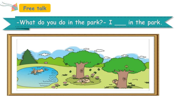 Module 8 Unit 2 Daming flies a kite in the park 课件
