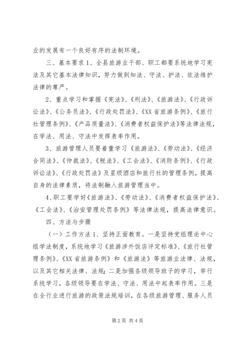 旅游局年度依法治县工作计划.docx