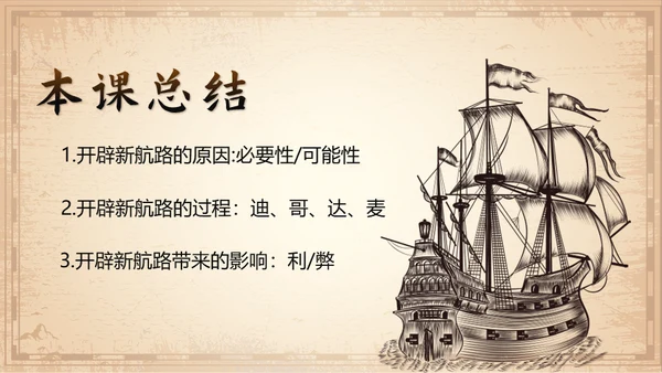 探新航路古代海洋丝绸之路通用PPT模板
