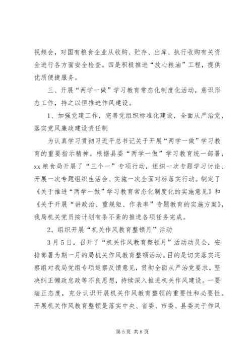 粮食局XX年上半年工作总结及下半年工作安排.docx