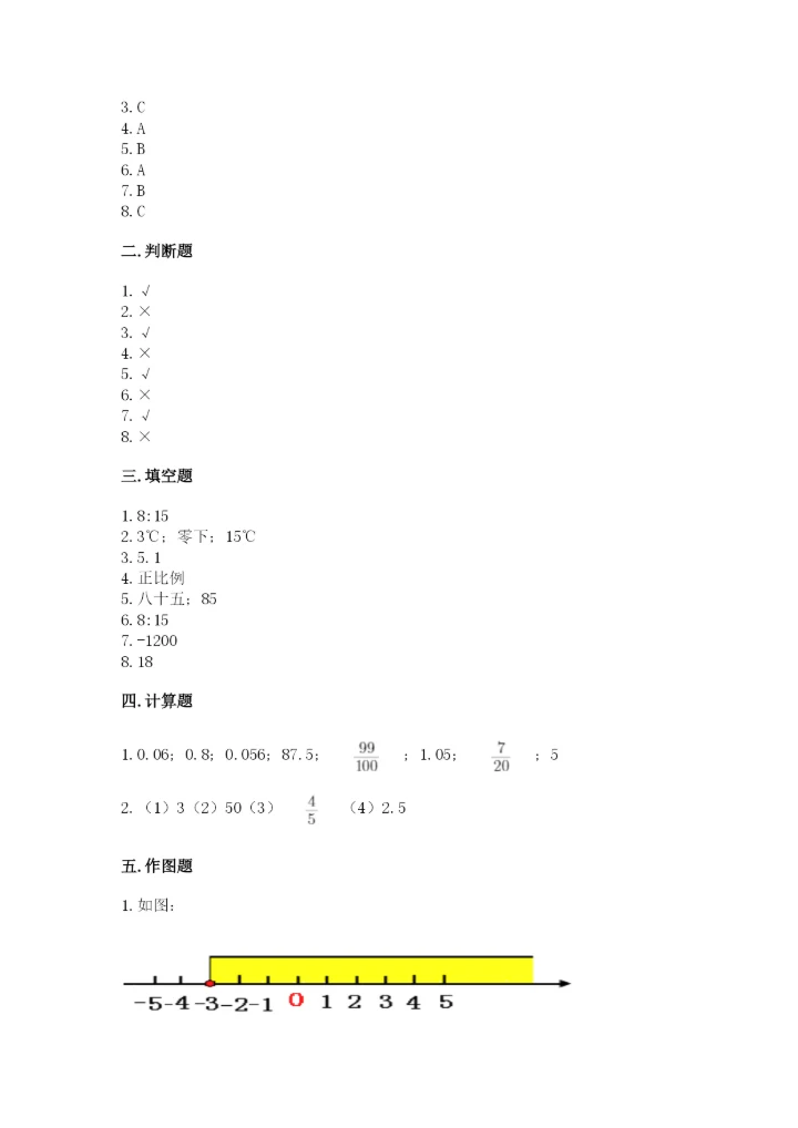 小升初六年级期末试卷【突破训练】.docx