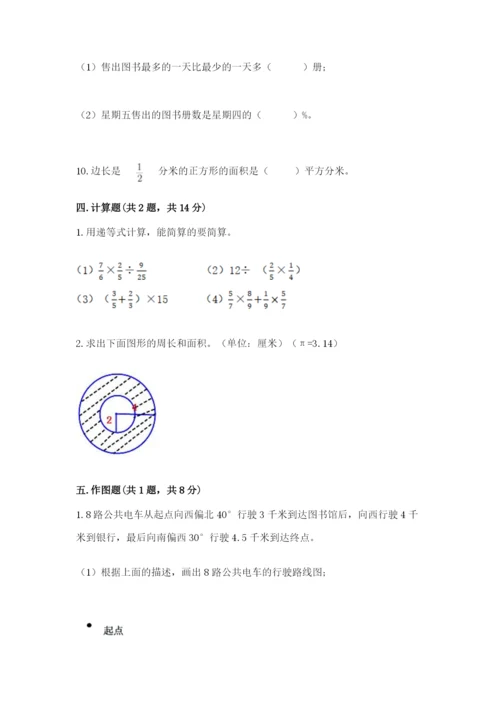 2022六年级上册数学期末考试试卷【考点提分】.docx