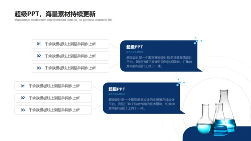 分子吧放大镜化学研究实验室社团通用PPT模板