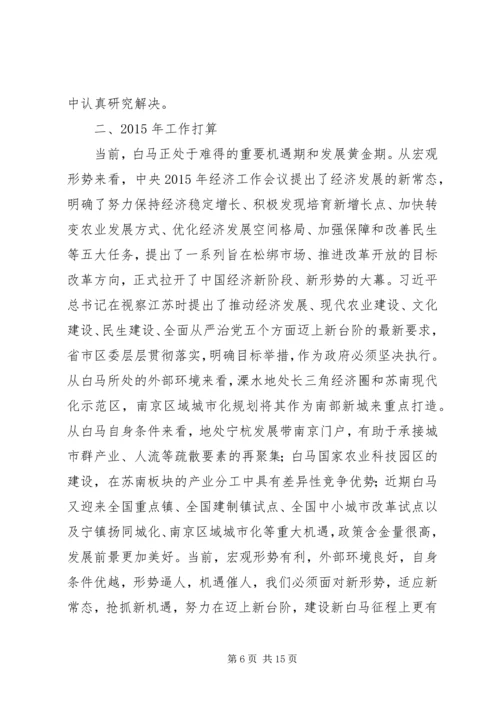 白马镇20XX年政府工作报告.docx