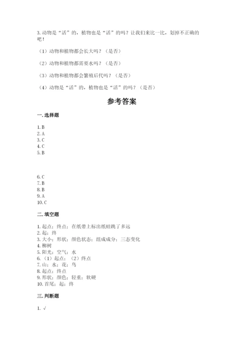 教科版一年级上册科学期末测试卷（能力提升）.docx