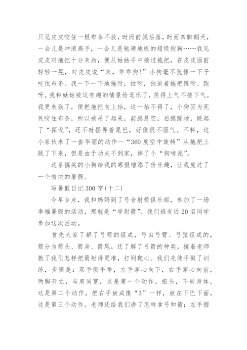写暑假日记300字_暑假日记大全15篇.docx