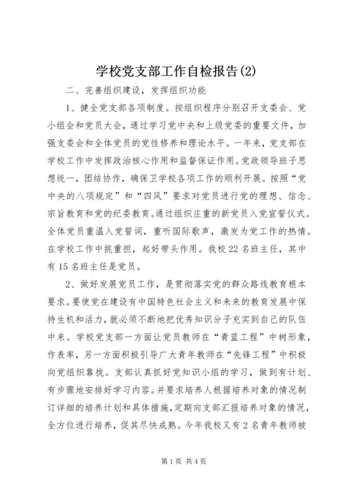 学校党支部工作自检报告(2).docx