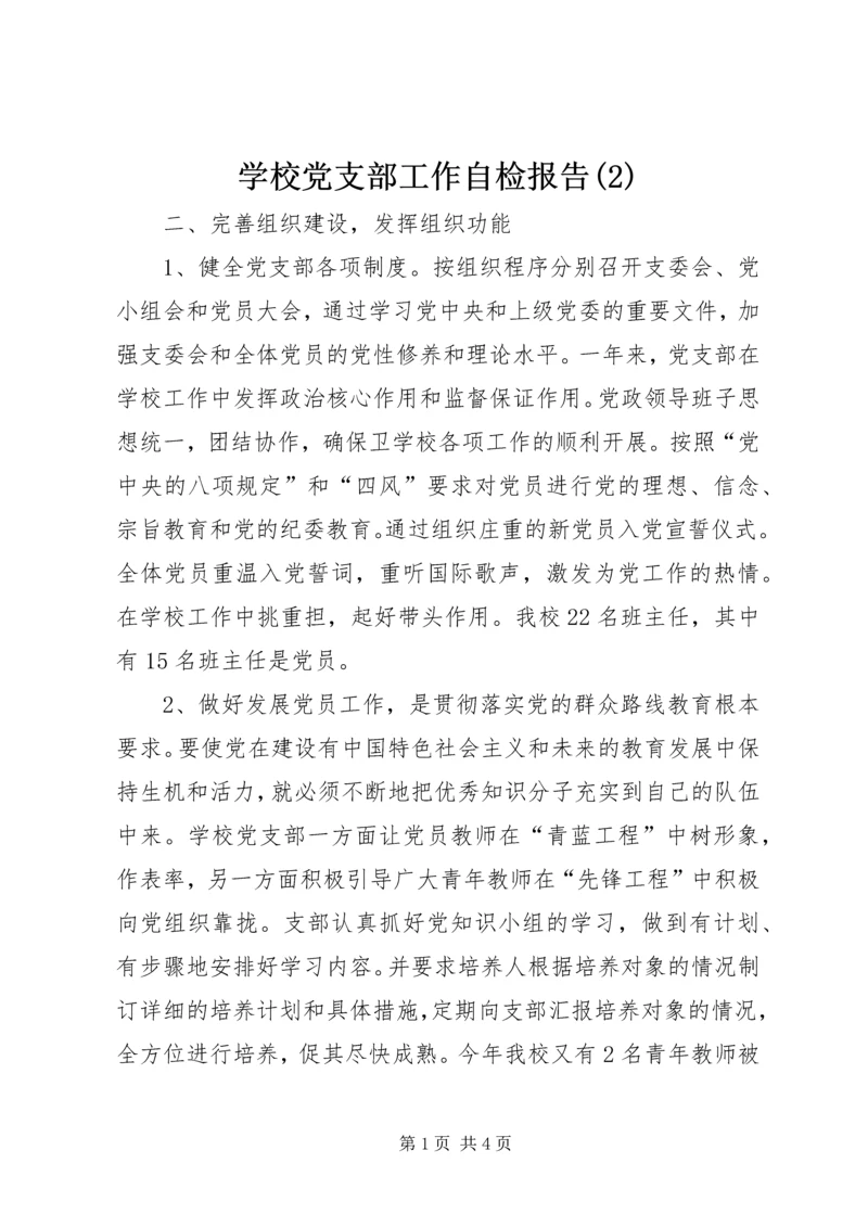 学校党支部工作自检报告(2).docx