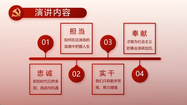 红色党建党支部述职报告动态PPT党课