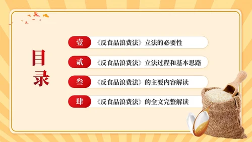 中华人民共和国反食品浪费法学习课件PPT党建