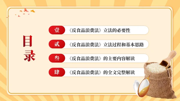 中华人民共和国反食品浪费法学习课件PPT党建