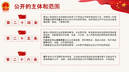 政府信息公开条例全文学习讲座PPT模板