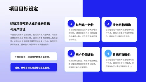 蓝色3D风挑战项目总结PPT模板
