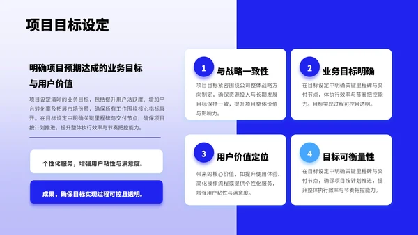 蓝色3D风挑战项目总结PPT模板