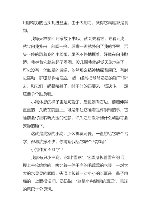 小狗作文400字