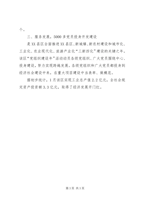 开展党组织建设年活动信息简报.docx