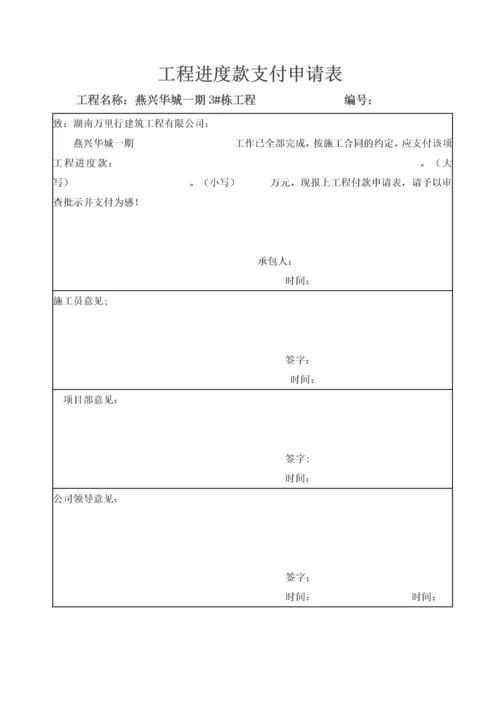 工程进度款支付申请表.docx