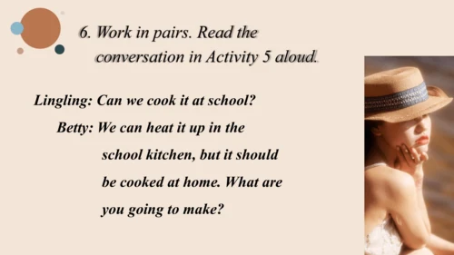 Module 6 Eating together Unit 1 When is the school