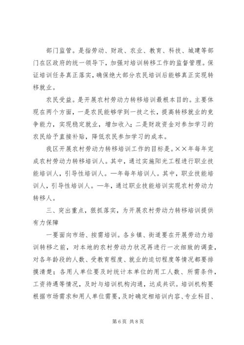 农村劳动力转移阳光工程讲话 (4).docx