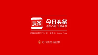 今日头条研究报告PPT模版
